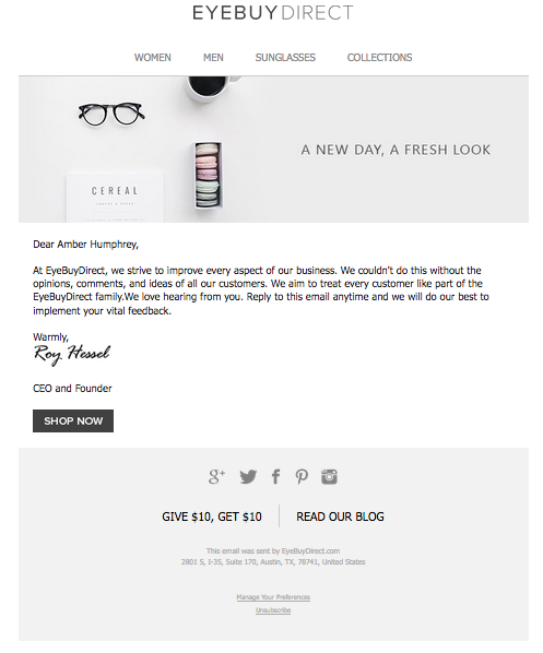 16 Great Examples of Welcome Emails for New Customers [Templates]