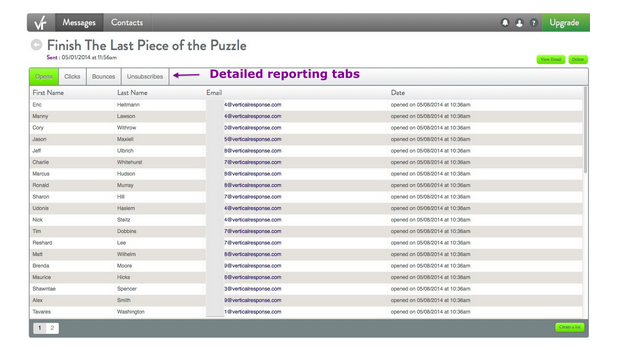 Quick Lists and Detailed Reporting Features Added to VerticalResponse