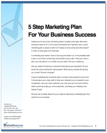 5 Simple Step Marketing Plan To Grow Your Business