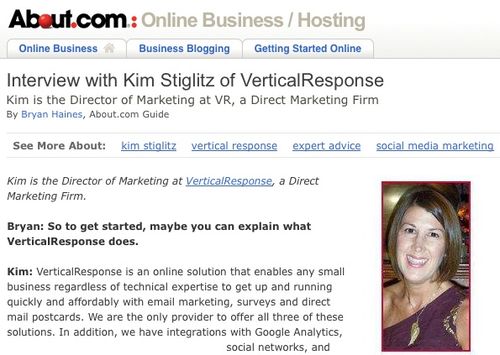 About.com Interview with Kim Stiglitz