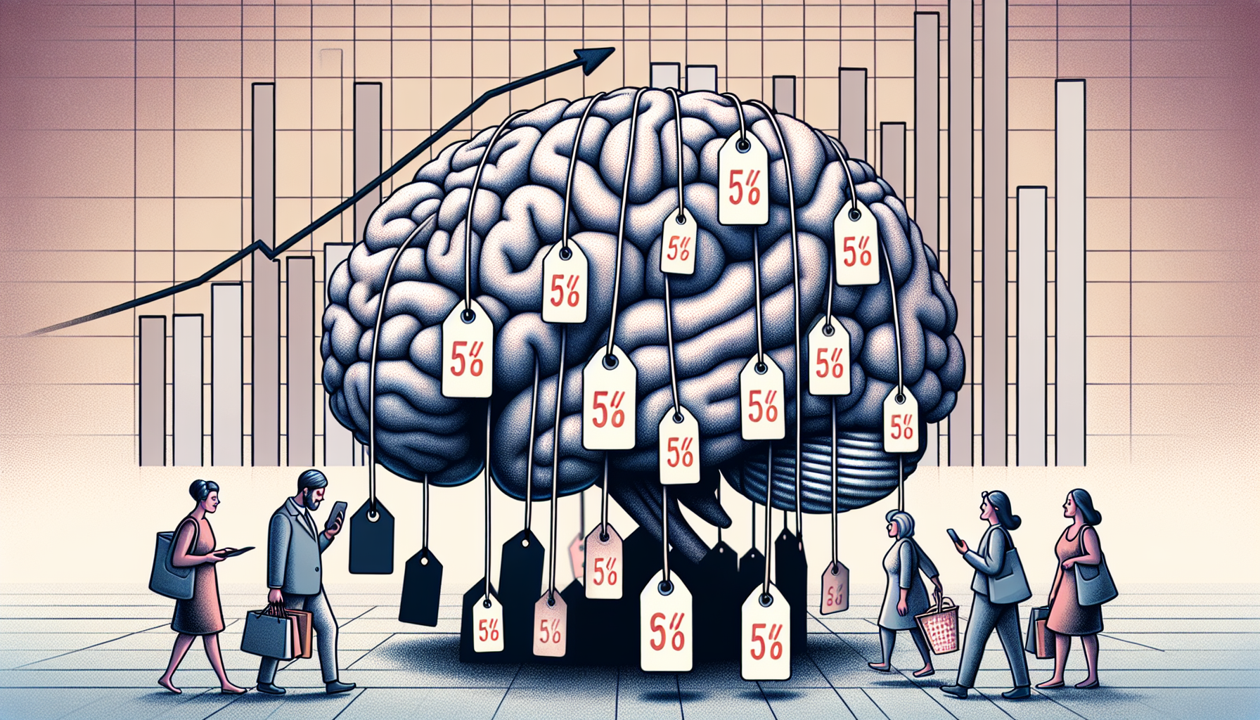 Artistic depiction of psychological pricing techniques