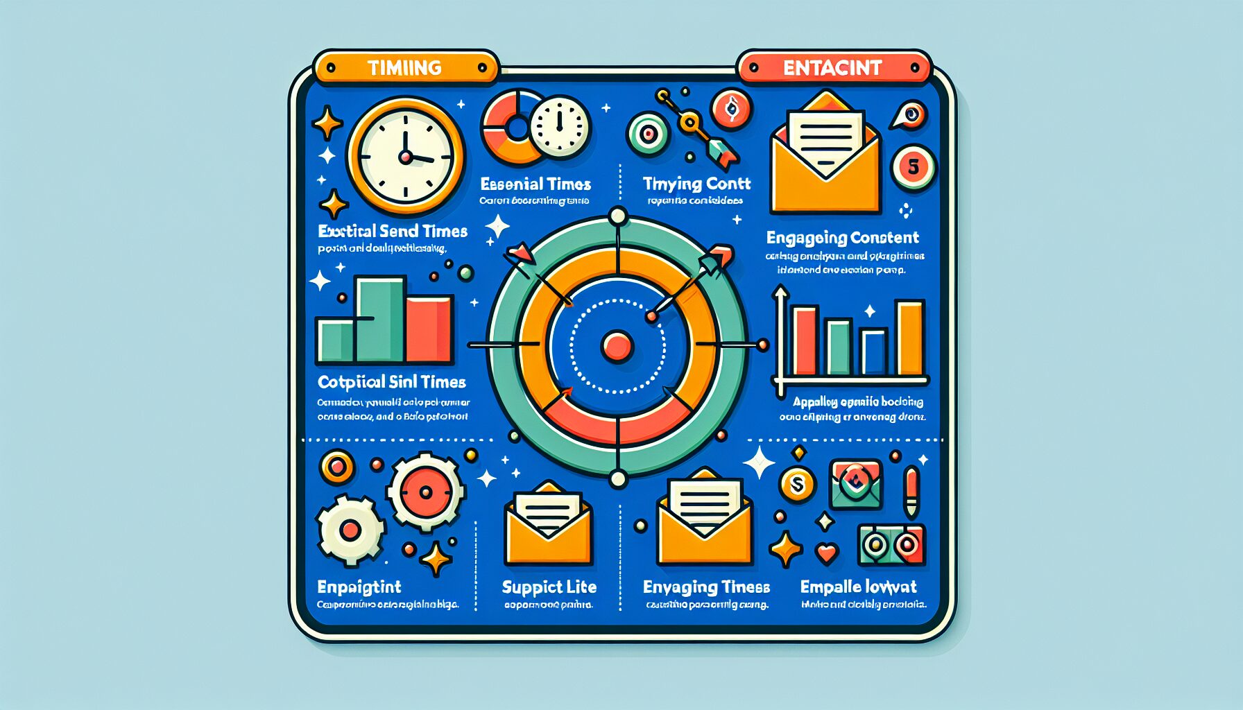 An infographic showcasing best practices for sending email newsletters.