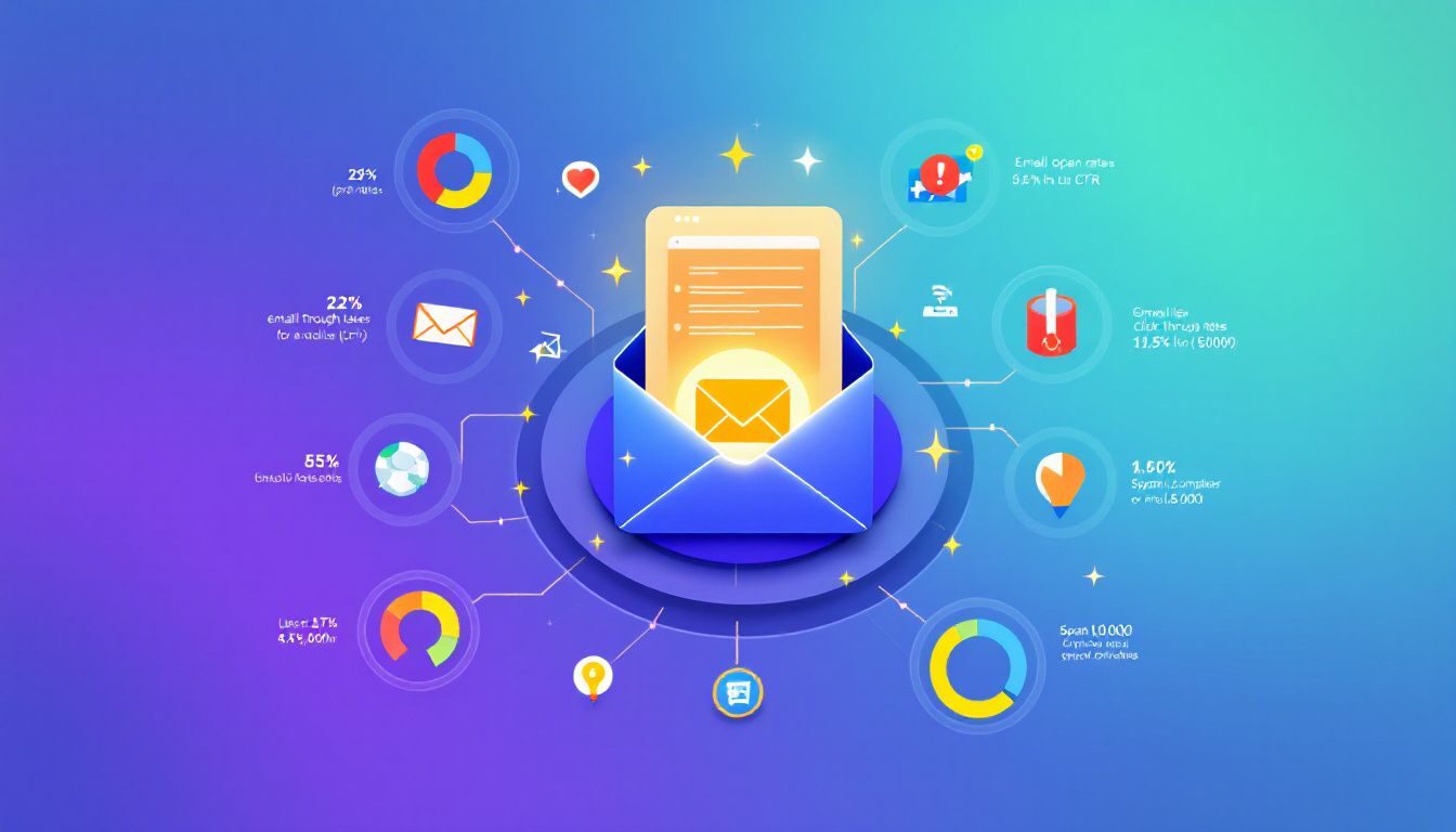 A visual representation of conversion metrics in email marketing.