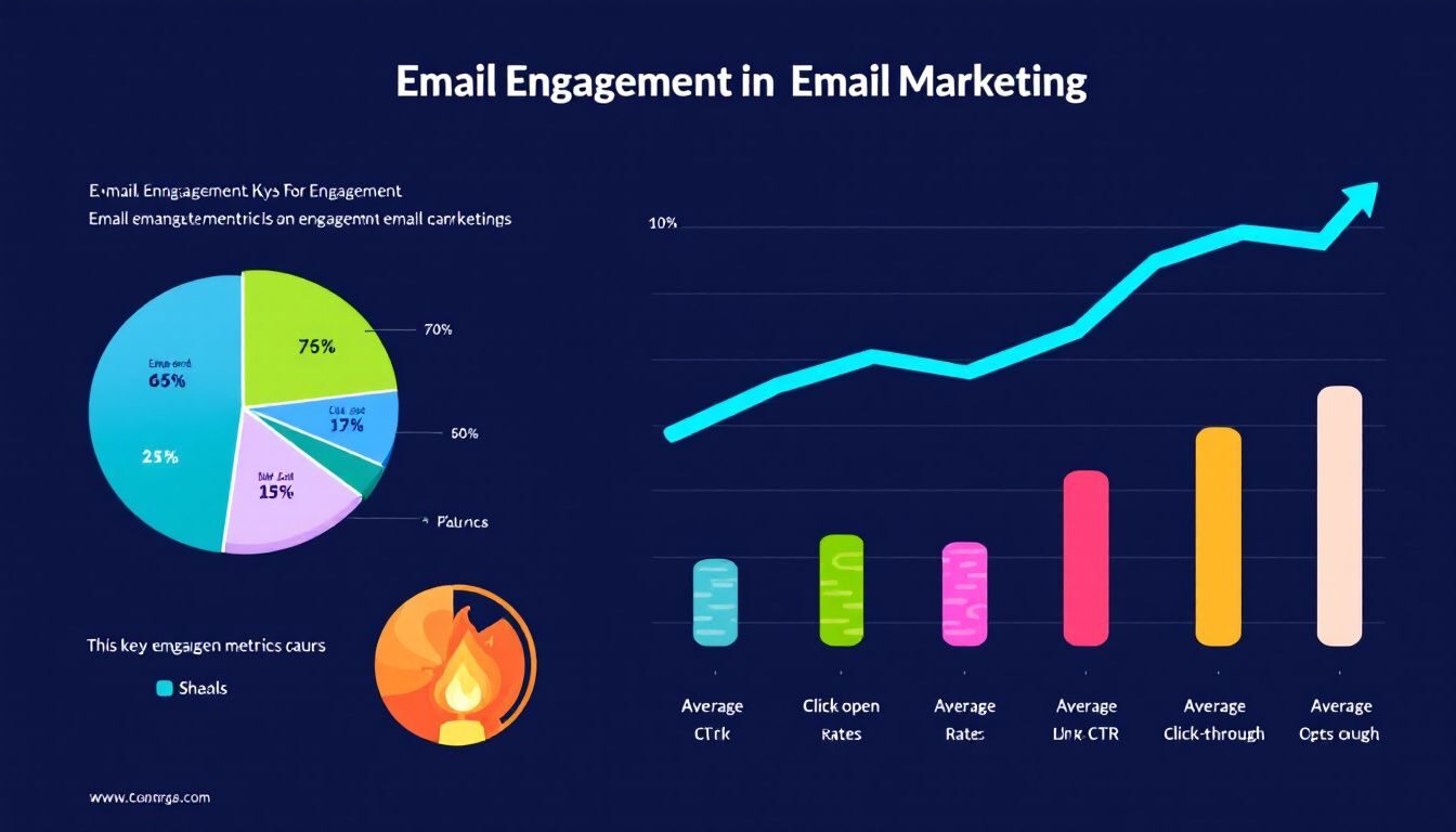 A chart showing key engagement metrics in email marketing.