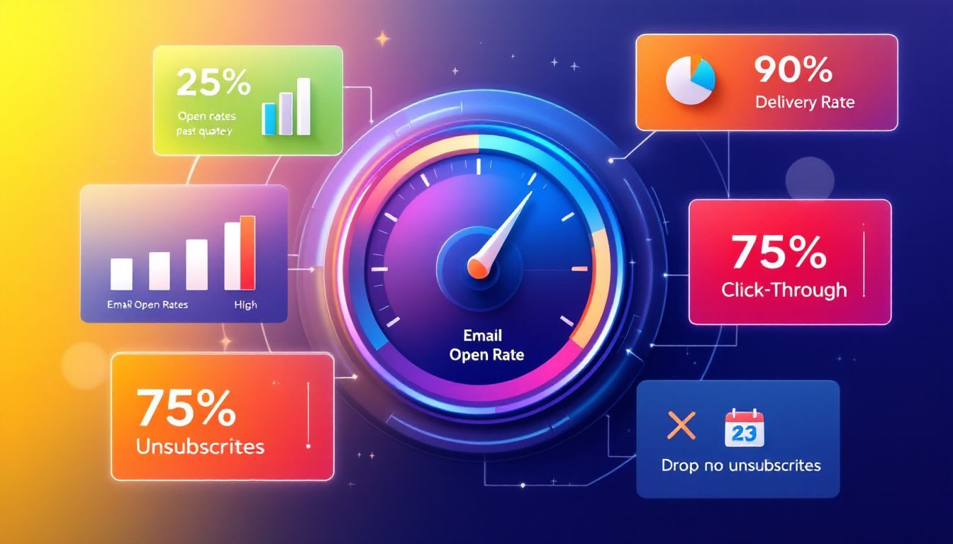 A graphic illustrating device and client metrics for email marketing.