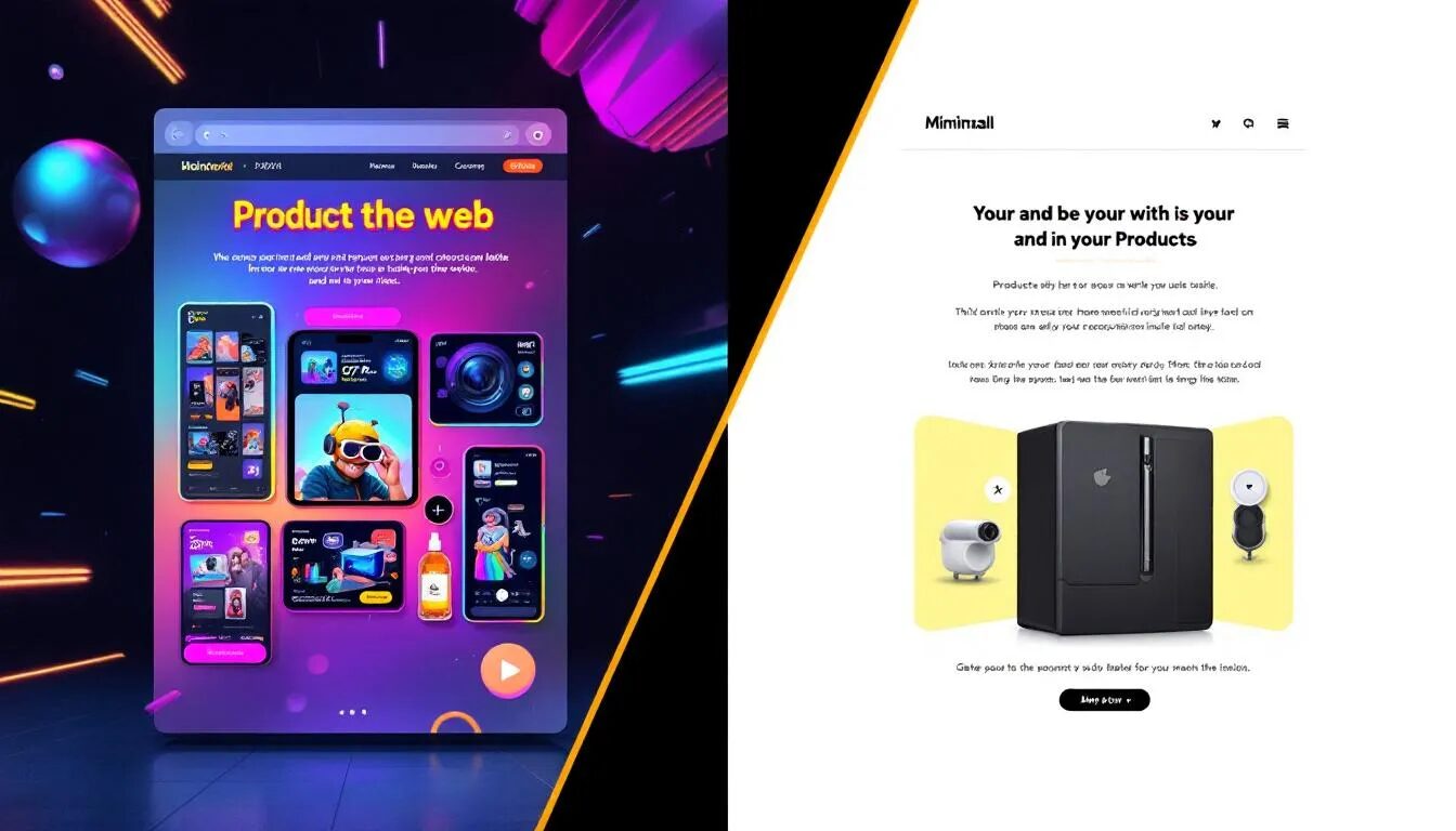 Modern marketing emails showcasing current trends.