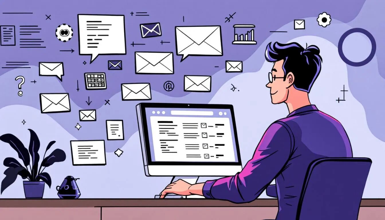A visual representation of utilizing behavioral data for targeted email campaigns.
