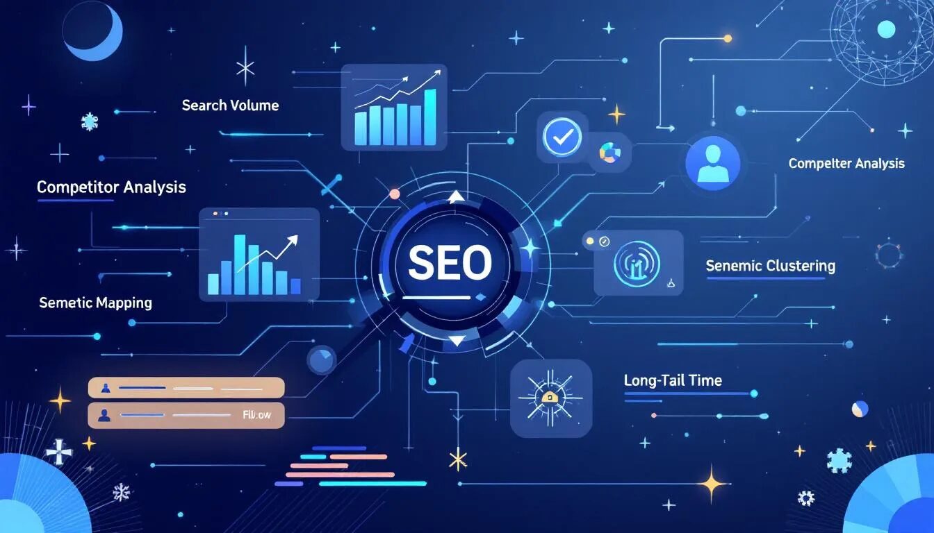 A visual representation of effective keyword research strategies for SEO.