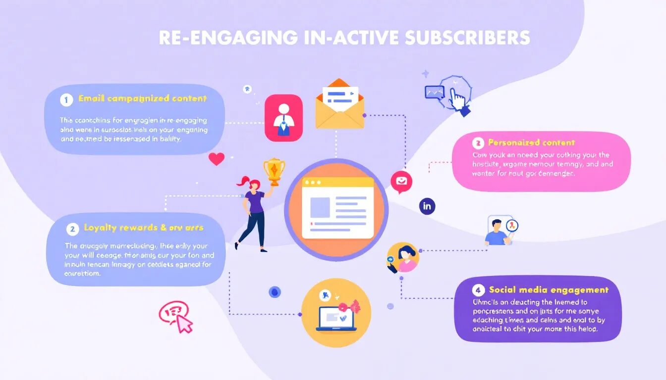 A graphic showing strategies for re-engaging inactive subscribers.