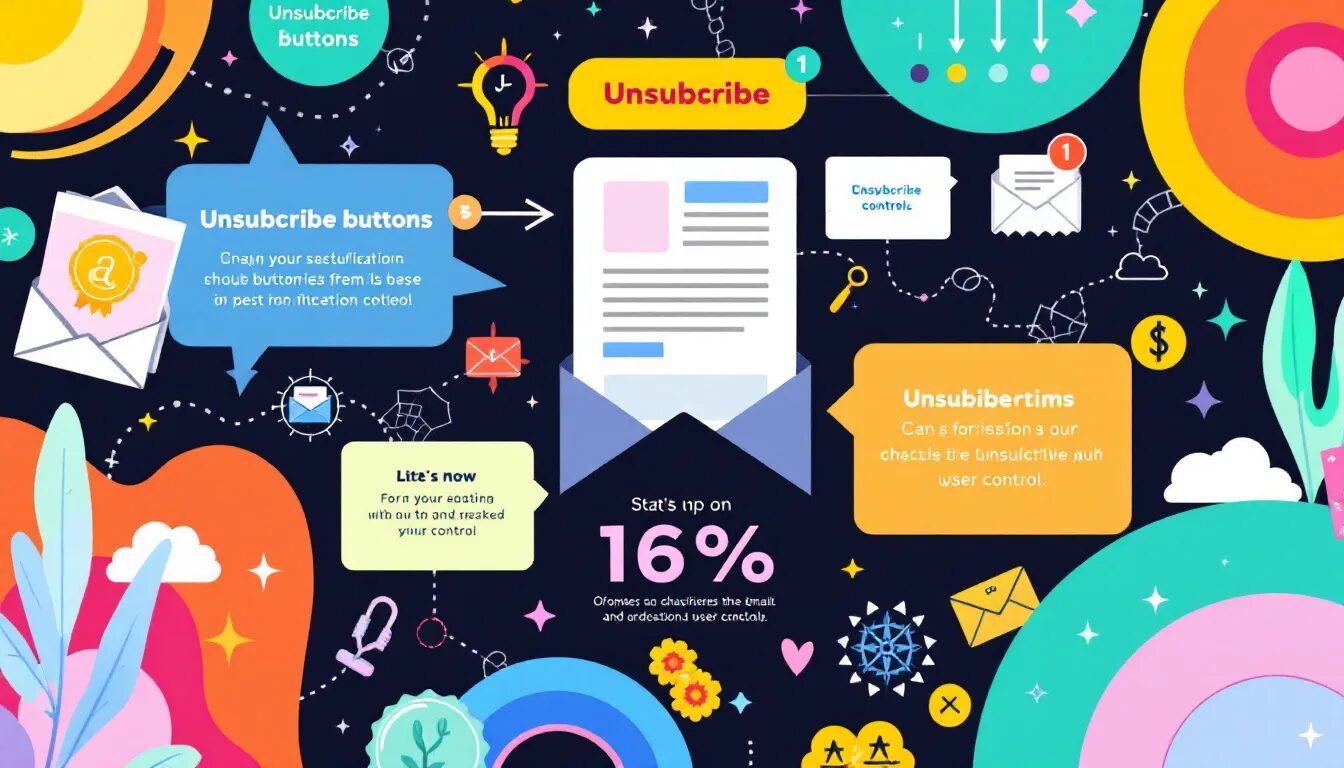 An illustration of best practices for unsubscribe buttons in email marketing.