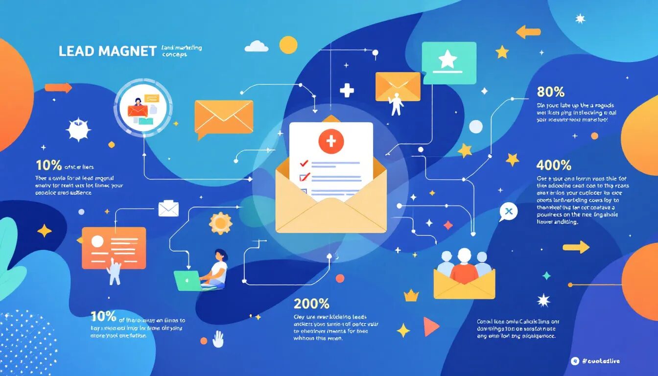 An engaging visual of a lead magnet concept, showcasing a downloadable resource for email marketing.